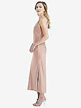 Side View Thumbnail - Toasted Sugar One-Shoulder Asymmetrical Midi Slip Dress