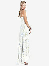 Side View Thumbnail - Bleu Garden Scoop Neck Ruffle-Trimmed High Low Maxi Dress