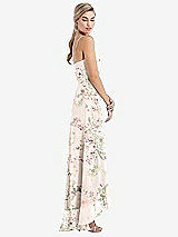 Side View Thumbnail - Blush Garden Scoop Neck Ruffle-Trimmed High Low Maxi Dress