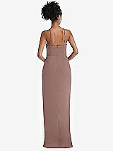 Rear View Thumbnail - Sienna Halter Draped Tulip Skirt Maxi Dress