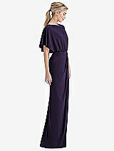 Side View Thumbnail - Concord Open-Back Three-Quarter Sleeve Draped Tulip Skirt Maxi Dress