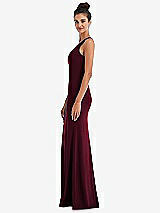 Side View Thumbnail - Cabernet Criss-Cross Cutout Back Maxi Dress with Front Slit