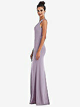 Side View Thumbnail - Lilac Haze Criss-Cross Cutout Back Maxi Dress with Front Slit