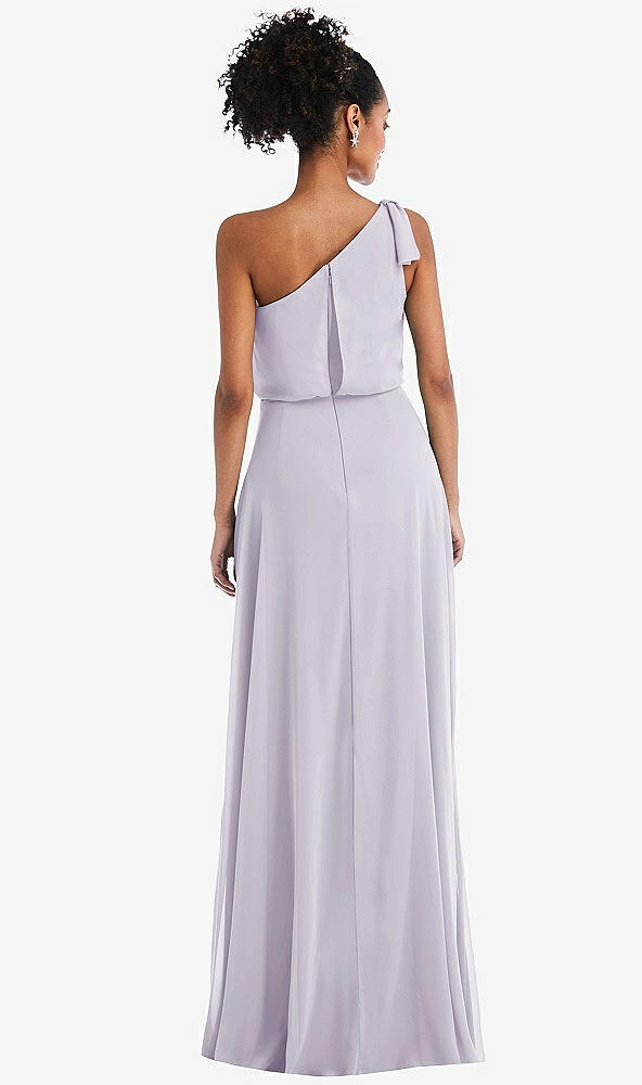 Back View - Moondance One-Shoulder Bow Blouson Bodice Maxi Dress