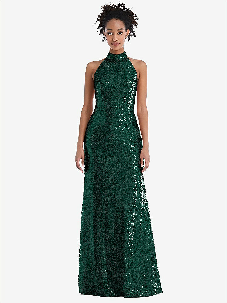 Green sequin bridesmaid dress on sale