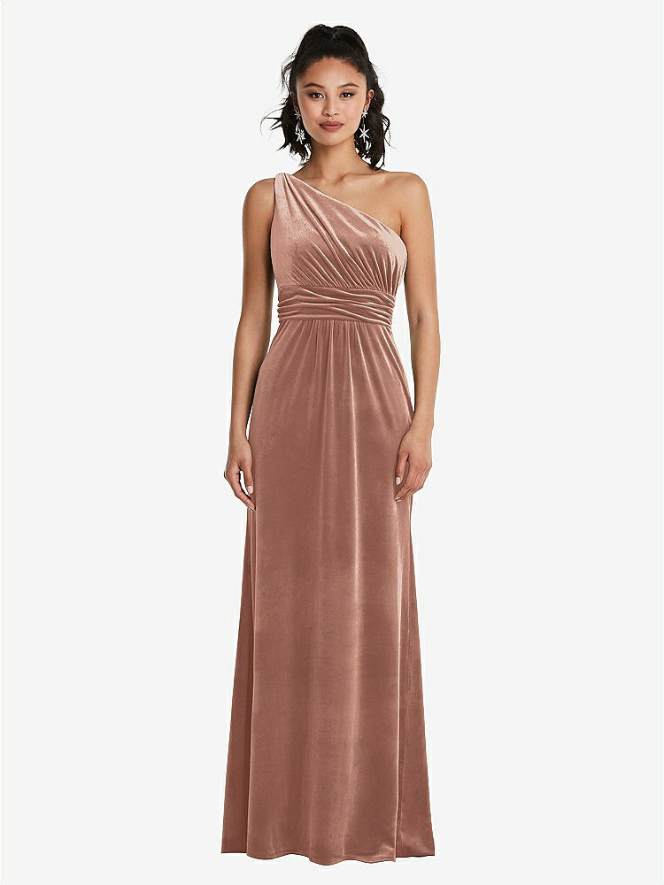 Wine velvet fashion knot front maxi dress