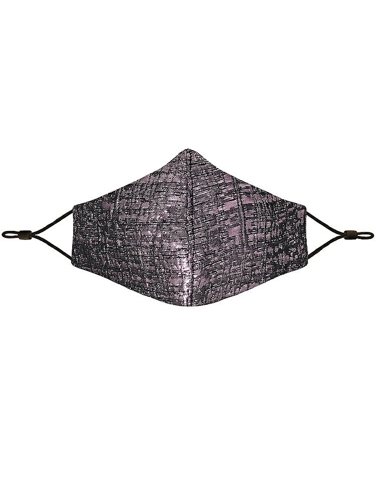 Front View - Shimmering Metallic Brocade Reusable Face Mask