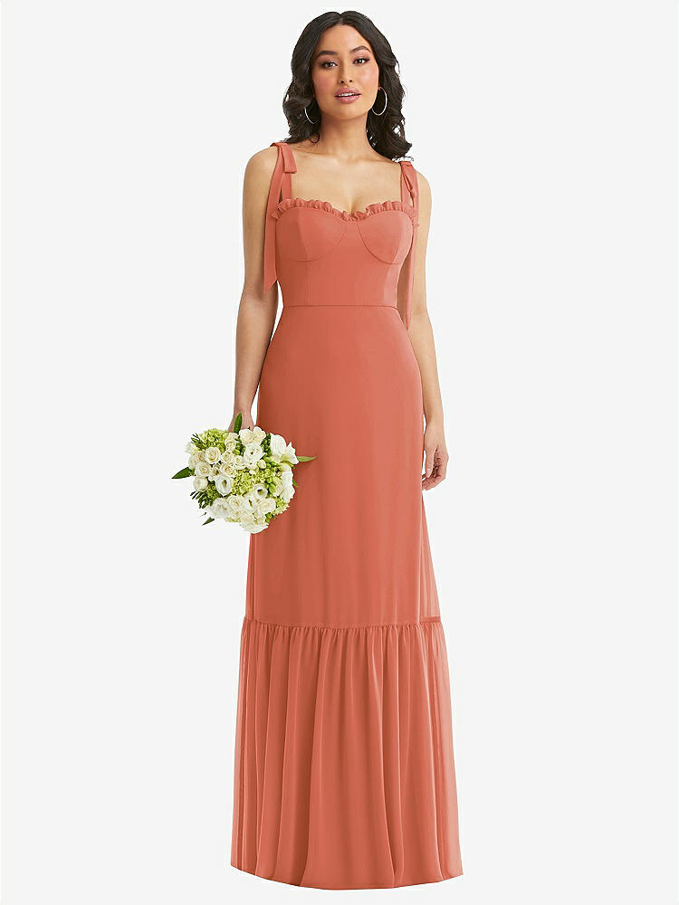 Rawan shops Satin Maxi Dress - Terracotta