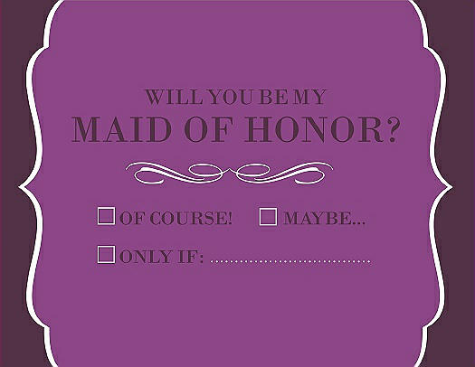 Will You Be My Maid of Honor Card - Checkbox