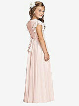 Rear View Thumbnail - Blush Flower Girl Dress FL4038