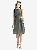 Front View Thumbnail - Charcoal Gray After Six Bridesmaid Dress 6744