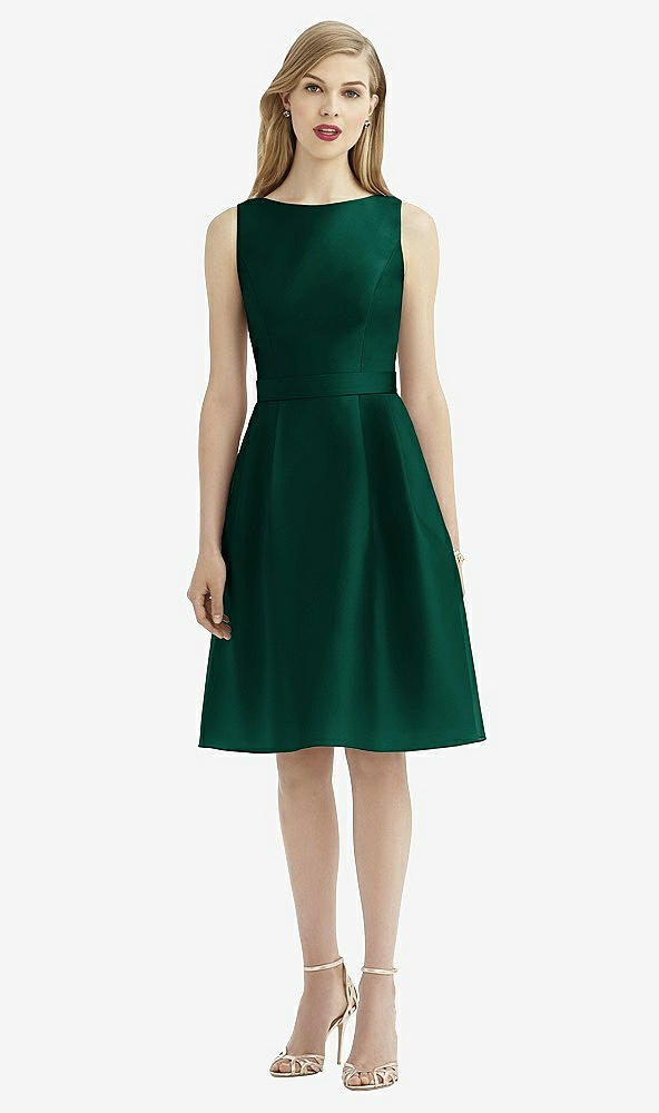 Front View - Hunter Green After Six Bridesmaid Dress 6744