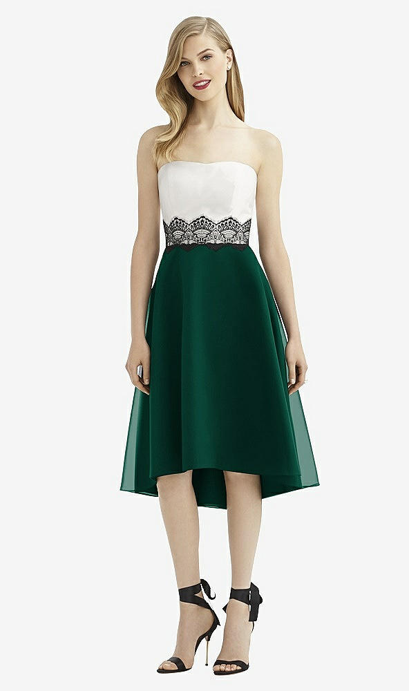 Front View - Hunter Green & Starlight After Six Bridesmaid Dress 6747