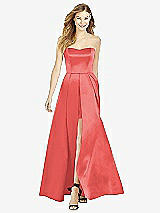 Front View Thumbnail - Perfect Coral After Six Bridesmaid Dress 6755