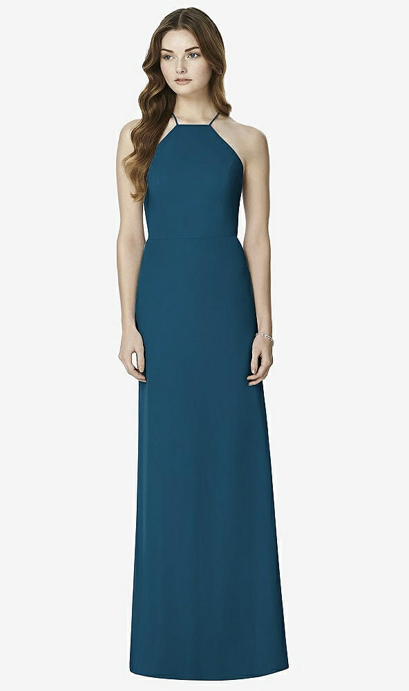 Front View - Atlantic Blue After Six Bridesmaid Dress 6762