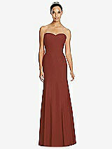 Front View Thumbnail - Auburn Moon Sweetheart Strapless Flared Skirt Maxi Dress