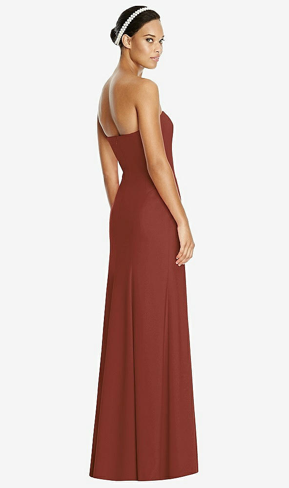 Back View - Auburn Moon Sweetheart Strapless Flared Skirt Maxi Dress