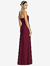 Rear View Thumbnail - Cabernet Sweetheart Strapless Flared Skirt Maxi Dress