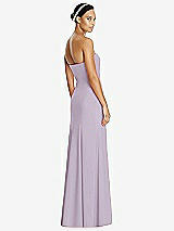 Rear View Thumbnail - Lilac Haze Sweetheart Strapless Flared Skirt Maxi Dress