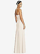 Rear View Thumbnail - Oat Sweetheart Strapless Flared Skirt Maxi Dress