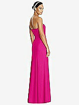 Rear View Thumbnail - Think Pink Sweetheart Strapless Flared Skirt Maxi Dress