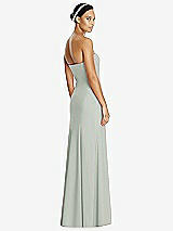 Rear View Thumbnail - Willow Green Sweetheart Strapless Flared Skirt Maxi Dress