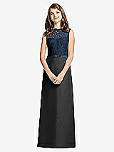 Front View Thumbnail - Black & Midnight Navy Dessy Junior Bridesmaid Dress JR540