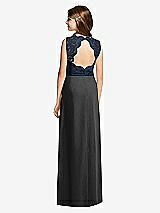 Rear View Thumbnail - Black & Midnight Navy Dessy Junior Bridesmaid Dress JR540