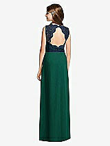 Rear View Thumbnail - Hunter Green & Midnight Navy Dessy Junior Bridesmaid Dress JR540