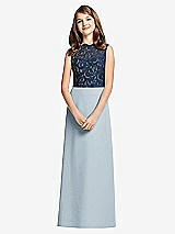 Front View Thumbnail - Mist & Midnight Navy Dessy Junior Bridesmaid Dress JR540