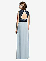 Rear View Thumbnail - Mist & Midnight Navy Dessy Junior Bridesmaid Dress JR540