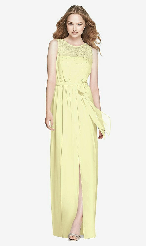 Front View - Butter Yellow Dessy Bridesmaid Dress 3025