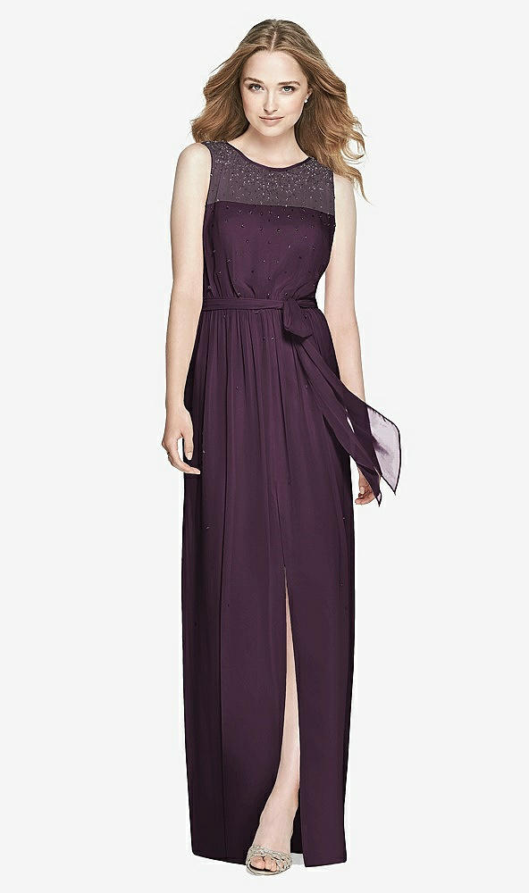 Front View - Aubergine Dessy Bridesmaid Dress 3025