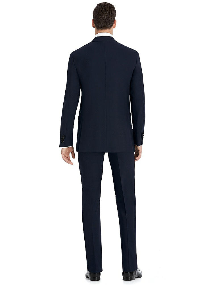 Back View - Navy Hardwick Navy Modern Fit Tuxedo Jacket