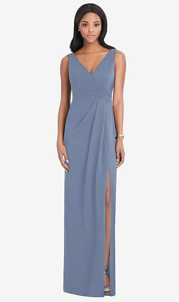 Front View - Larkspur Blue After Six Bridesmaid Dress 6799