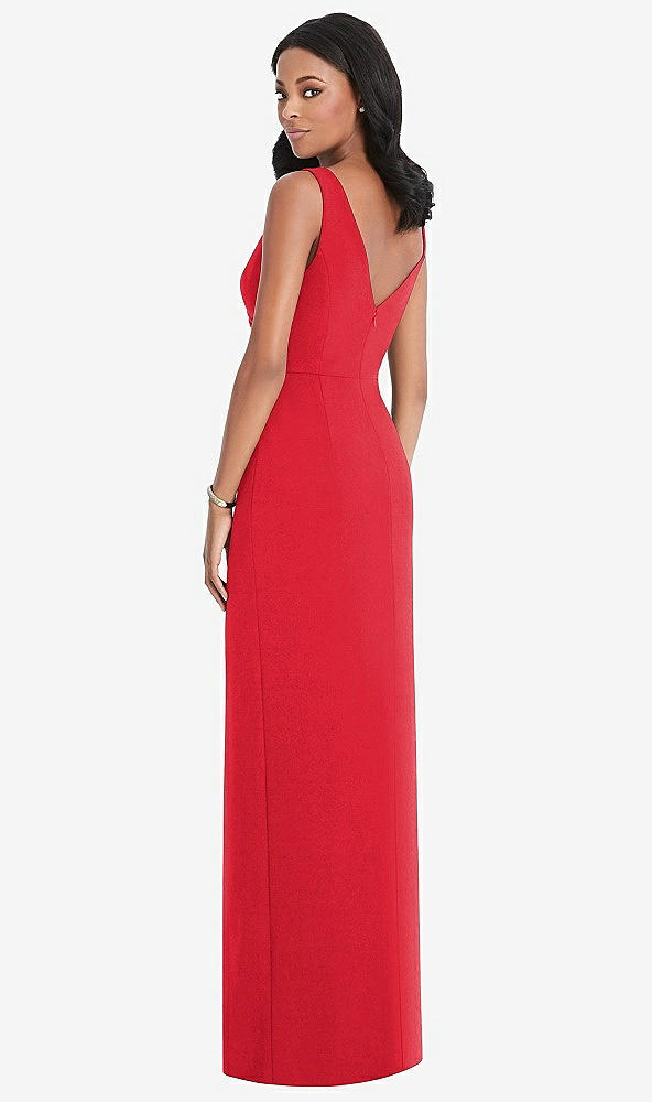 Back View - Parisian Red After Six Bridesmaid Dress 6799