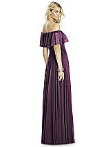 Rear View Thumbnail - Aubergine Silver After Six Shimmer Bridesmaid Dress 6763LS