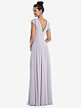 Rear View Thumbnail - Moondance Flutter Sleeve V-Keyhole Chiffon Maxi Dress