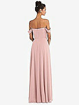 Alt View 2 Thumbnail - Rose Off-the-Shoulder Draped Neckline Maxi Dress