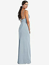 Alt View 3 Thumbnail - Mist Cowl-Neck Draped Wrap Maxi Dress with Front Slit