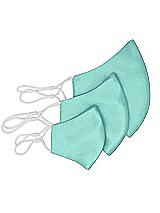 Rear View Thumbnail - Coastal Satin Twill Reusable Face Mask