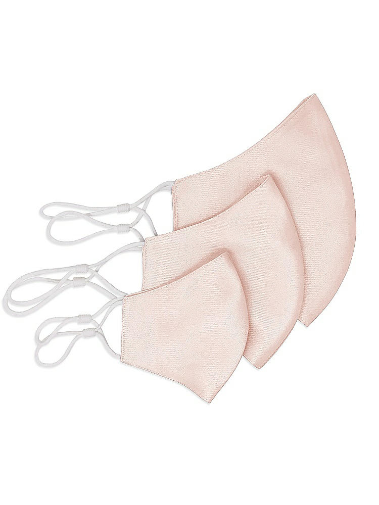 Back View - Blush Satin Twill Reusable Face Mask