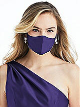 Alt View 2 Thumbnail - Grape Satin Twill Reusable Face Mask