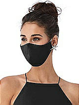 Alt View 2 Thumbnail - Black Crepe Reusable Face Mask