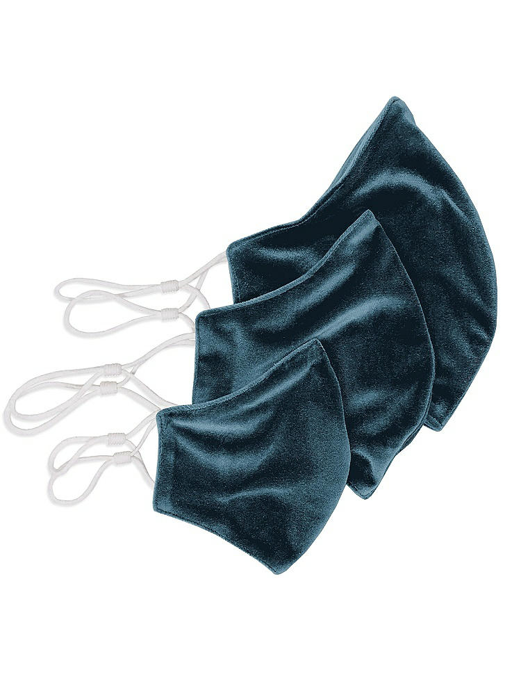 Back View - Dutch Blue Lux Velvet Reusable Face Mask