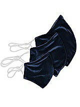 Rear View Thumbnail - Midnight Navy Lux Velvet Reusable Face Mask