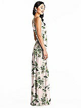 Side View Thumbnail - Palm Beach Print Bella Bridesmaids Dress BB130