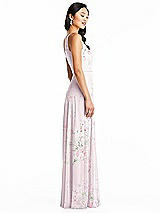 Side View Thumbnail - Watercolor Print Bella Bridesmaids Dress BB130