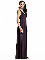 Side View Thumbnail - Aubergine Bella Bridesmaids Dress BB131