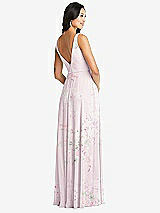 Rear View Thumbnail - Watercolor Print Bella Bridesmaids Dress BB131